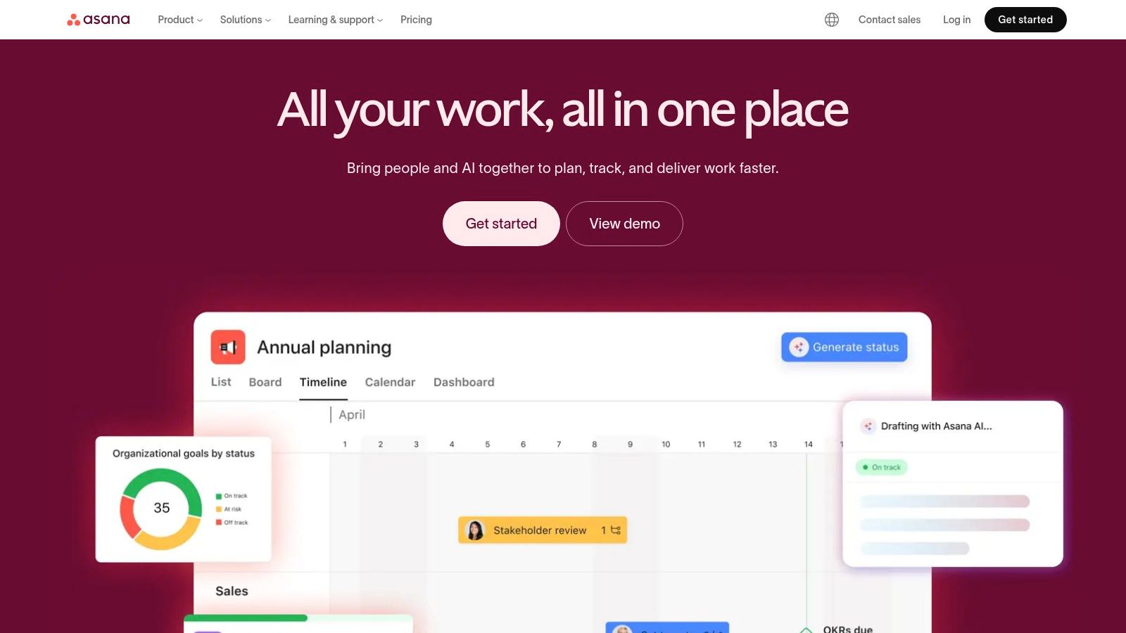 A dashboard showing various workflows and automations, representing one of the best workflow systems