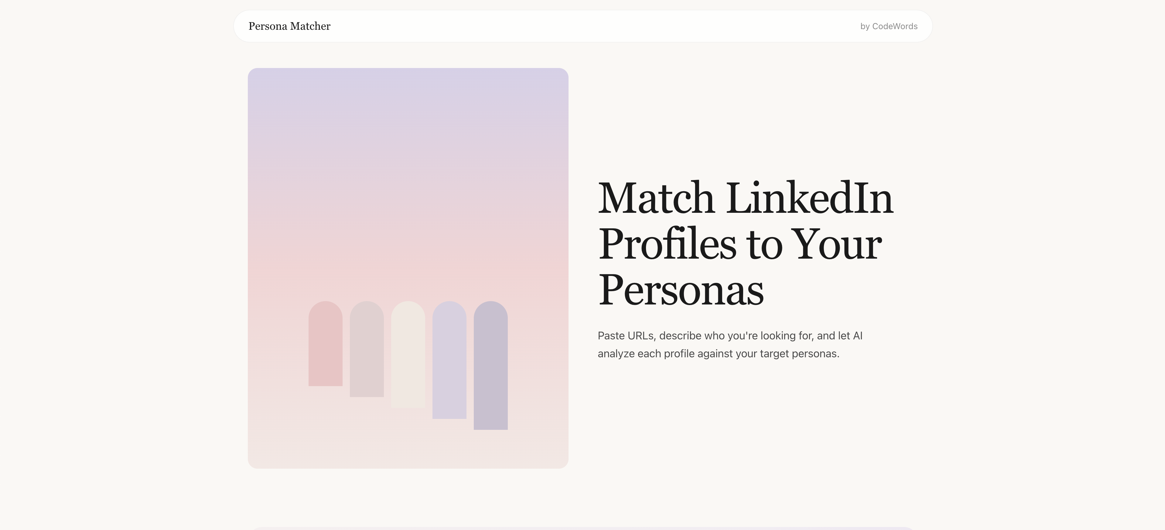 LinkedIn Profile Persona Matcher | Match Profiles with AI