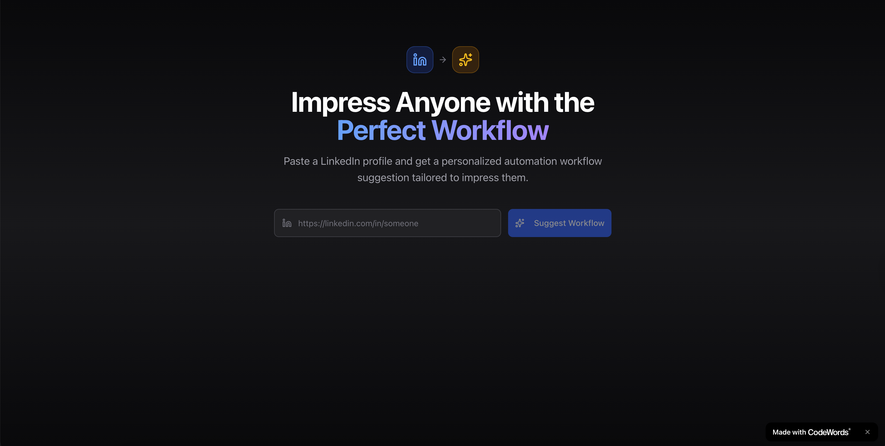 LinkedIn Workflow Suggester - Personalized Automation Ideas from Any Profile